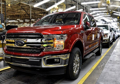 image of Truck on manufacturing line
