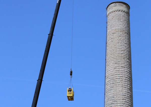 Smokestack inspection at Louisville water tower