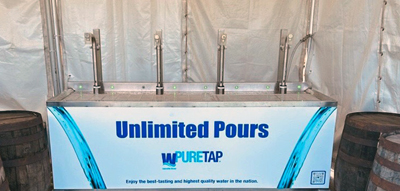 water fill station at concert
