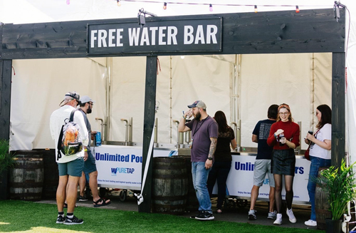 water tent at concert