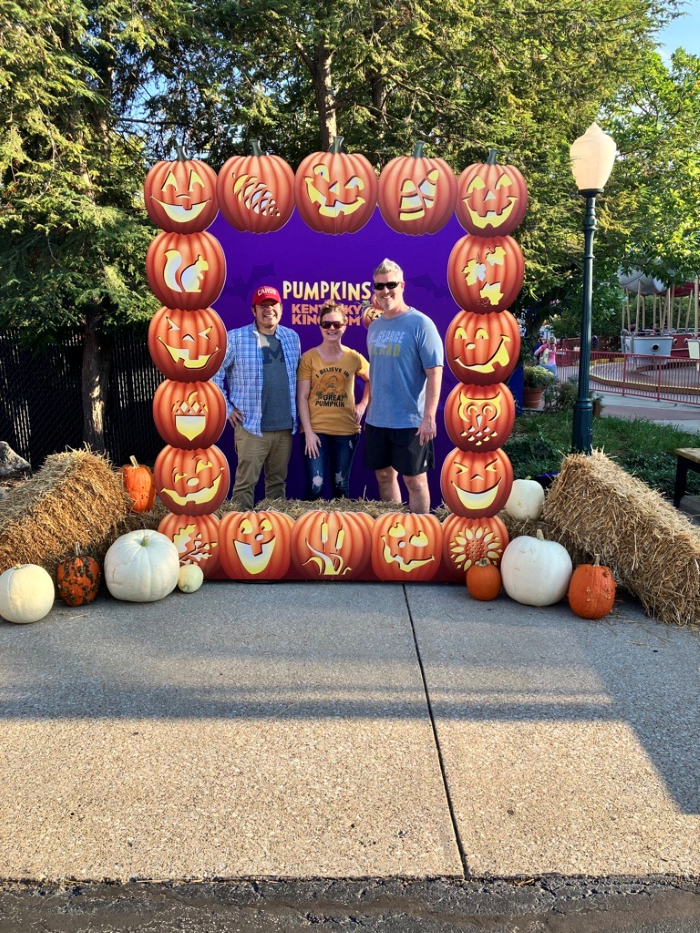Group photo at selfie display