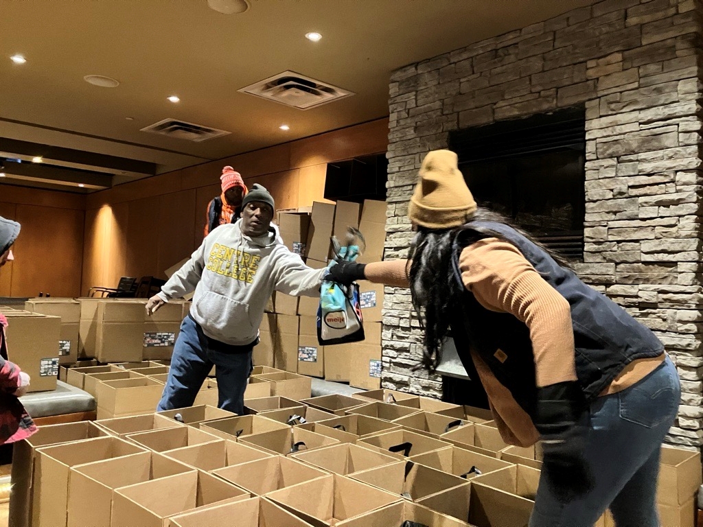 Boxes of Love box pile RESIZE Boxes of Love at Fourth Street Live!