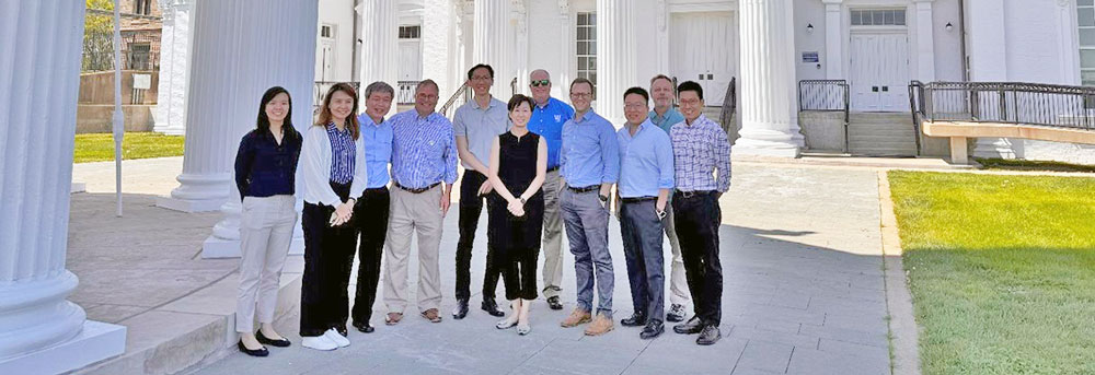 Visitors from Singapore at Louisville Water Tower