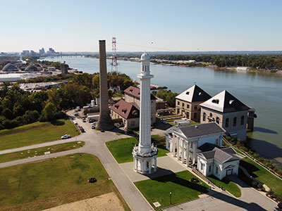 Louisville Water Tower aerial shot