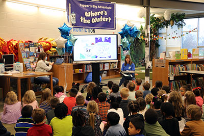 reading at Field Elementary school