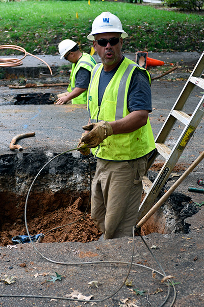 Working with lead pipes