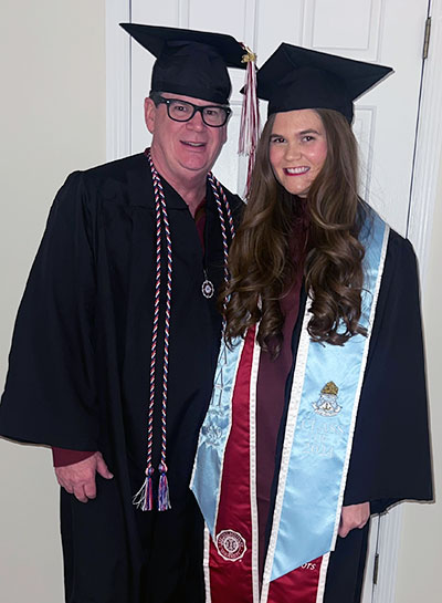 Tim Meyer and daughter at EKU graduation