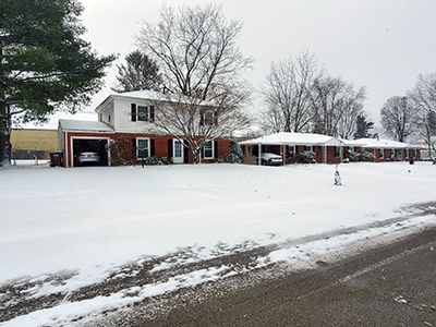 Neighborhood in winter