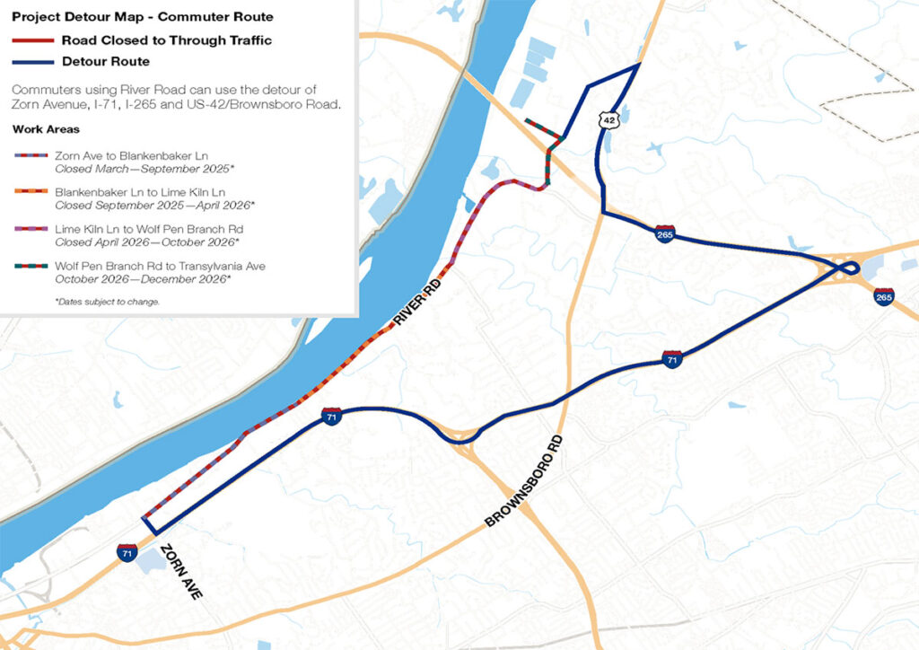 Residual line detour map