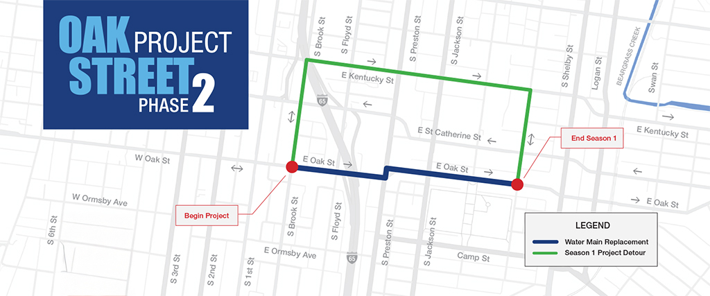 Oak St project phase 2 map