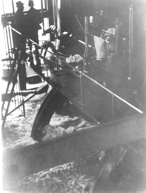 1937 flood - Employees continued to work as water filled Louisville Water's pumping station.