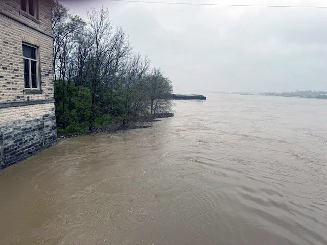 April 5, 2025 - the view of the Ohio River outside Louisville Water's pumping stations.