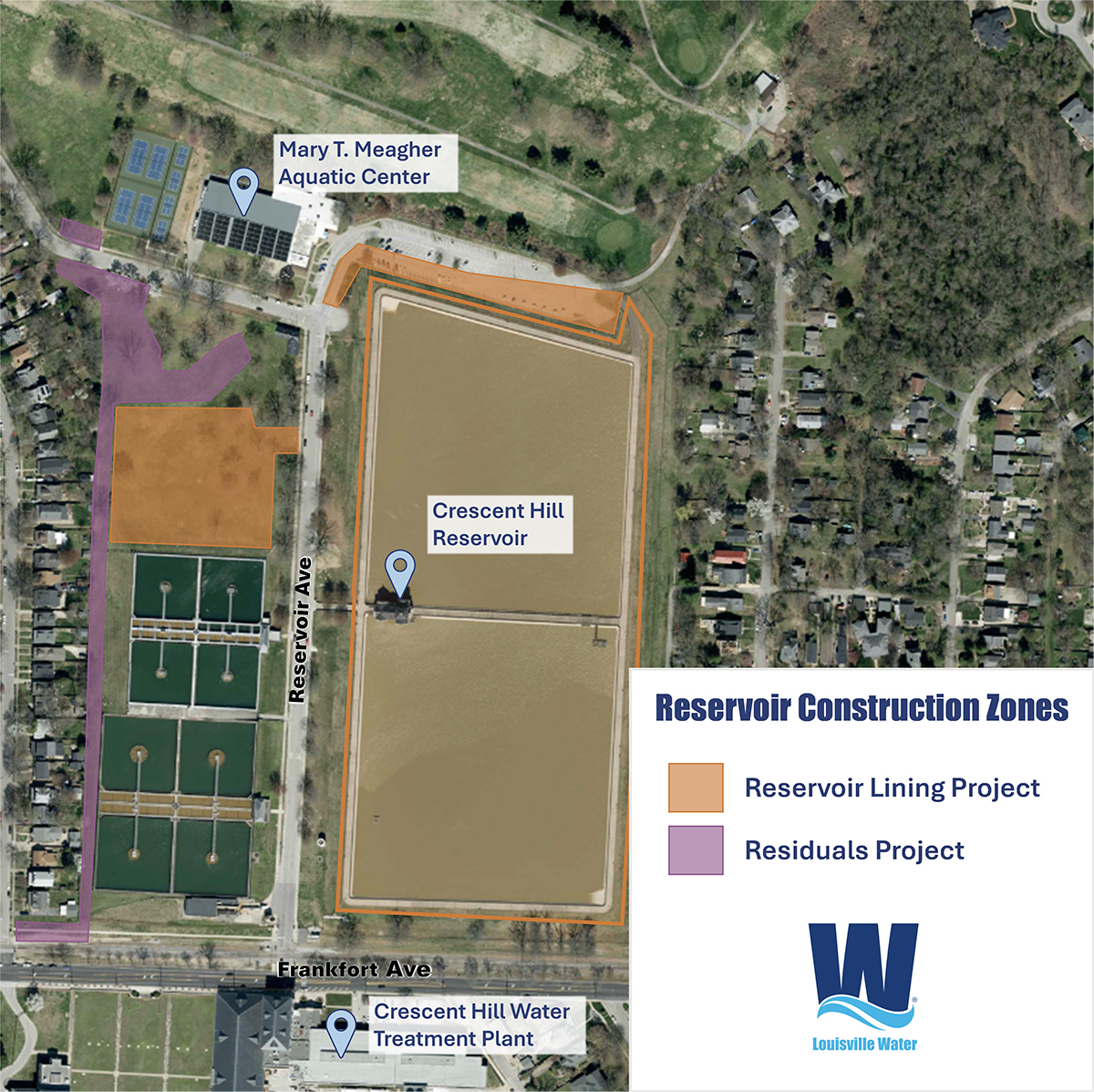 Reservoir construction zones