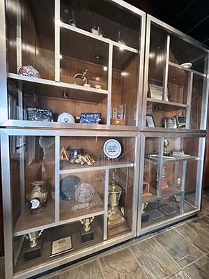 trophy case at Allmond Ave.