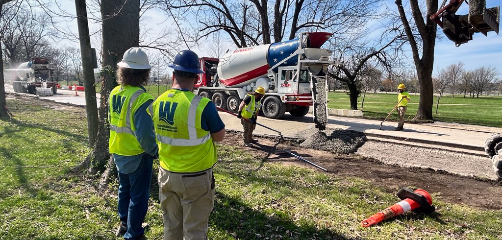 RLP project pouring concrete