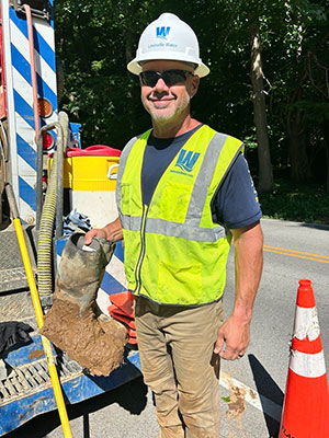 Craig Wyatt with muddy boots