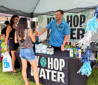 Hop Water at brew fest