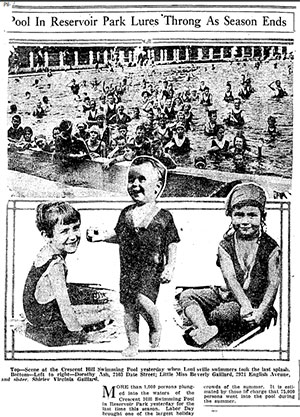 pool at CH - historic newspaper