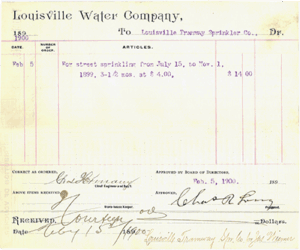 1899 Water bill payment