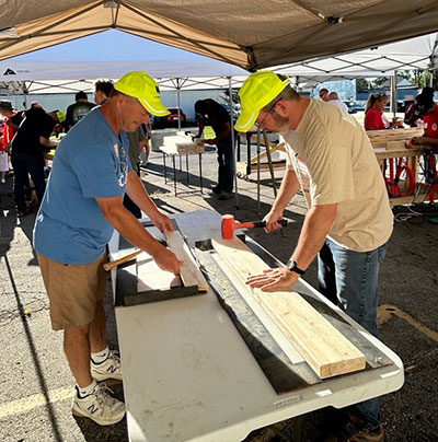SIHP Build a bed volunteers
