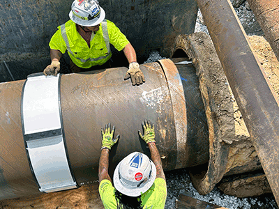 Slip lining at Dumesnil St