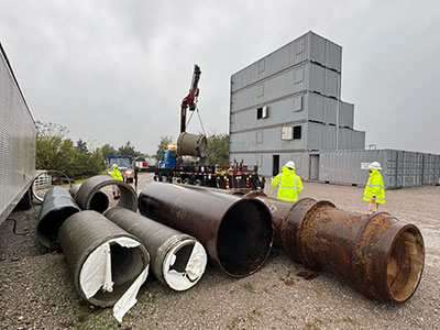 Firefighters collapsed city