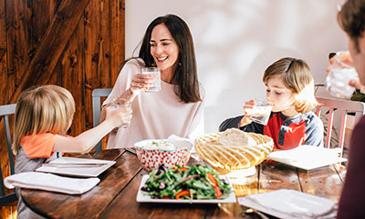 Family drinking Pure Tap