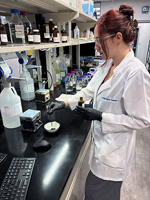 Julia Coke in Louisville Water lab