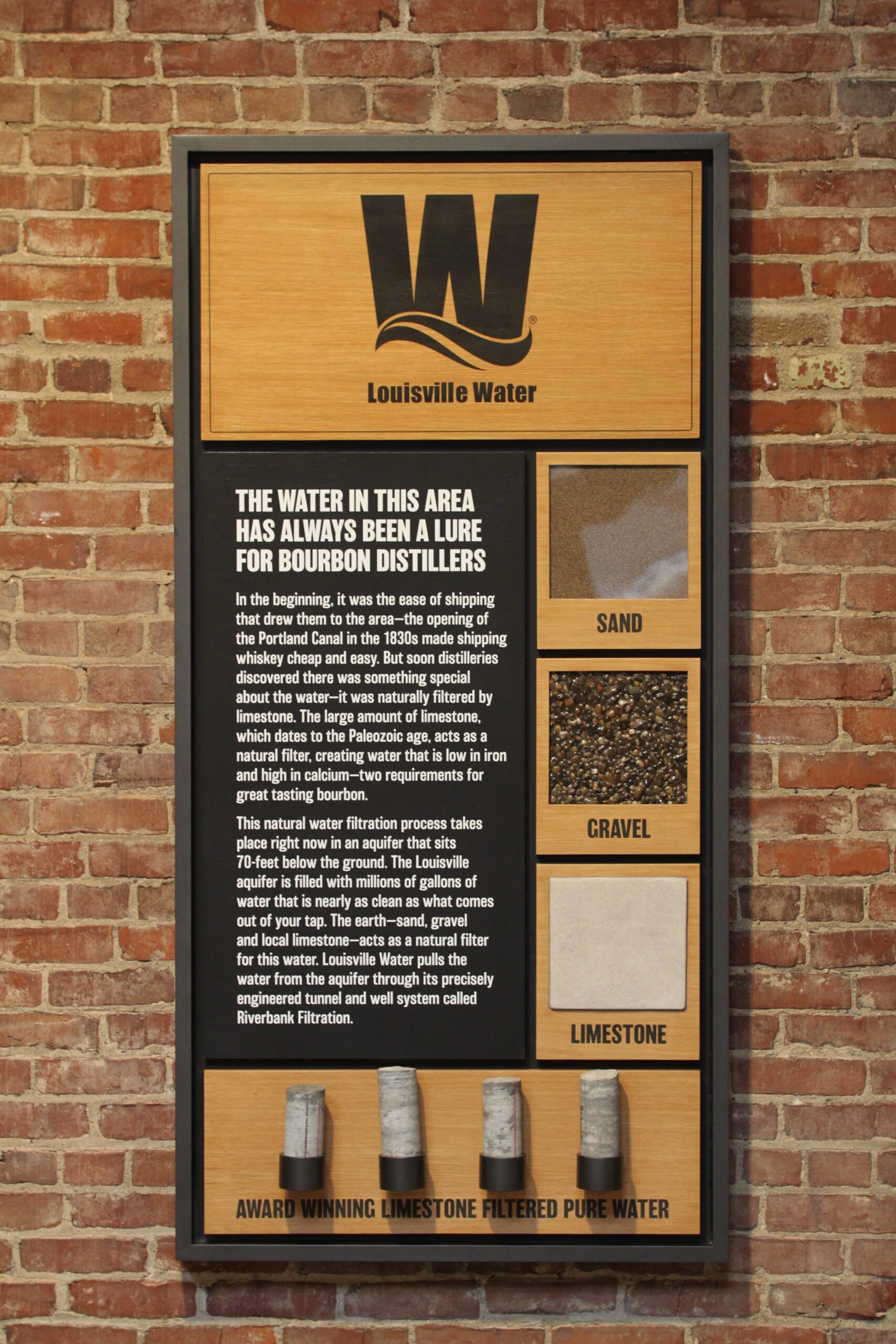 Louisville Water sign on Michter's tour