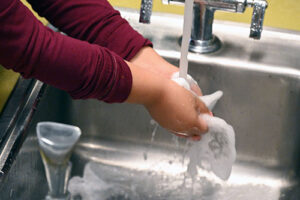 Washing hands