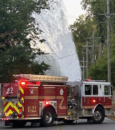 Shawnee main break geyser
