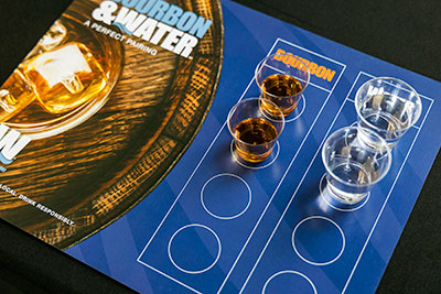 Bourbon and water tasting