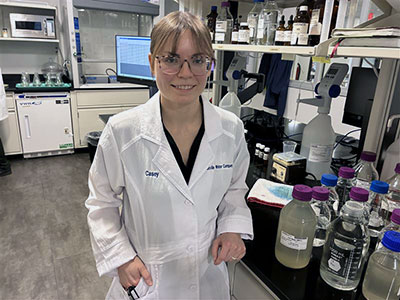 Casey LaFollette in lab