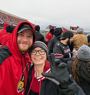 LaFollette and husband at UofL game