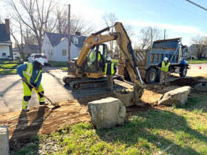 Restoration work on Cypress St.
