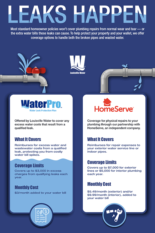 Leaks happen infographic