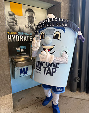 Tapper at hydration fountain
