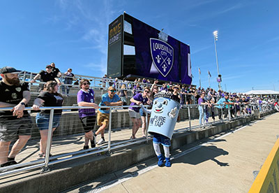 Tapper with LouCity fans