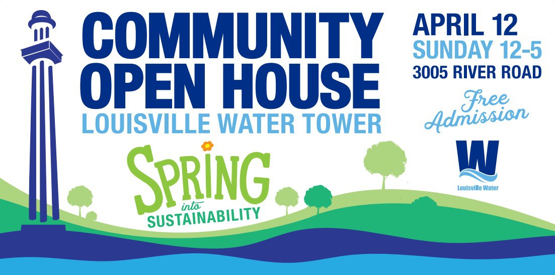 Louisville Water Tower April 12 Community Open House flyer