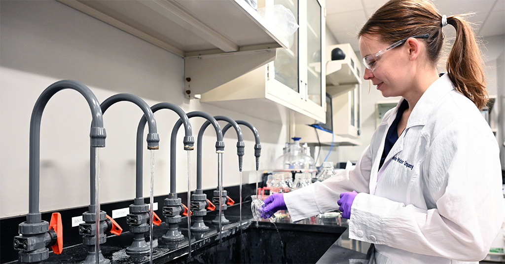 Casey in Lab 