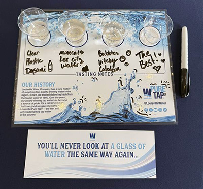 Water tasting mat