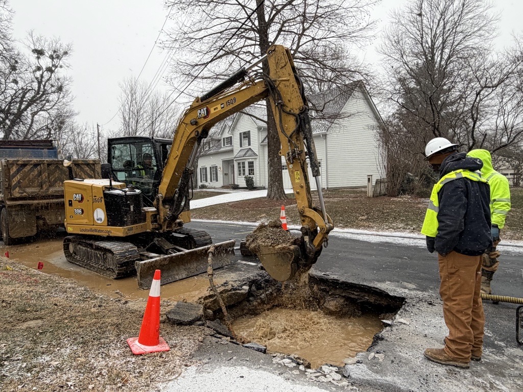 Upland Rd water main break