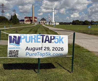 Pure Tap 5k entrance sign