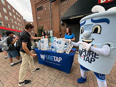 UofL water tent on campus