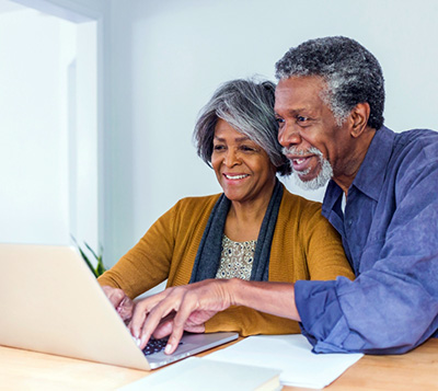 Couple at computer