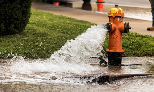 Fire hydrant flush image