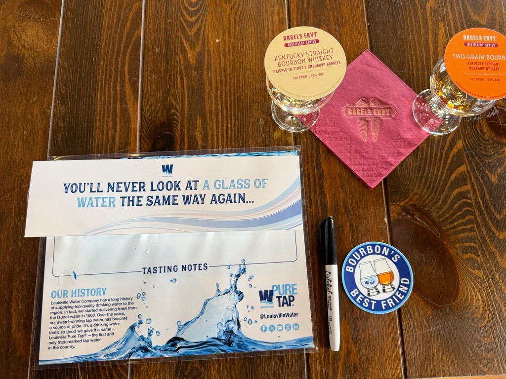 Water and bourbon tasting